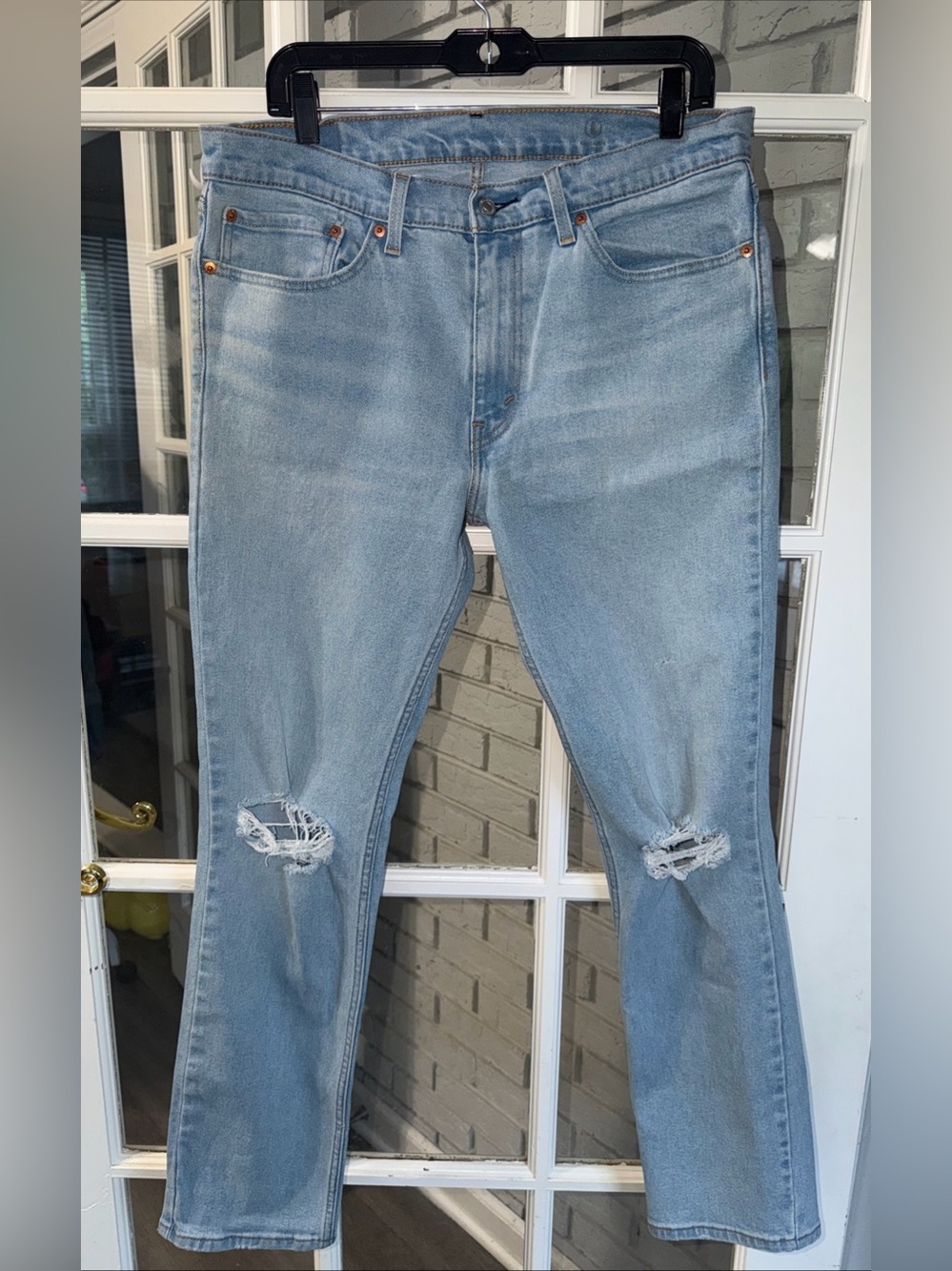 Levi’s 511 Distressed Straight Jeans 34x32 Men’s Blue Classic Denim Style - 1R